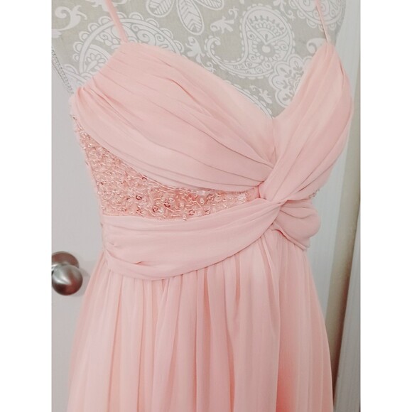 Maggy London Pink Chiffon Embellished Special Occasion Dress 12P - Picture 2 of 9